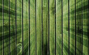 green slatted wood HD wallpaper
